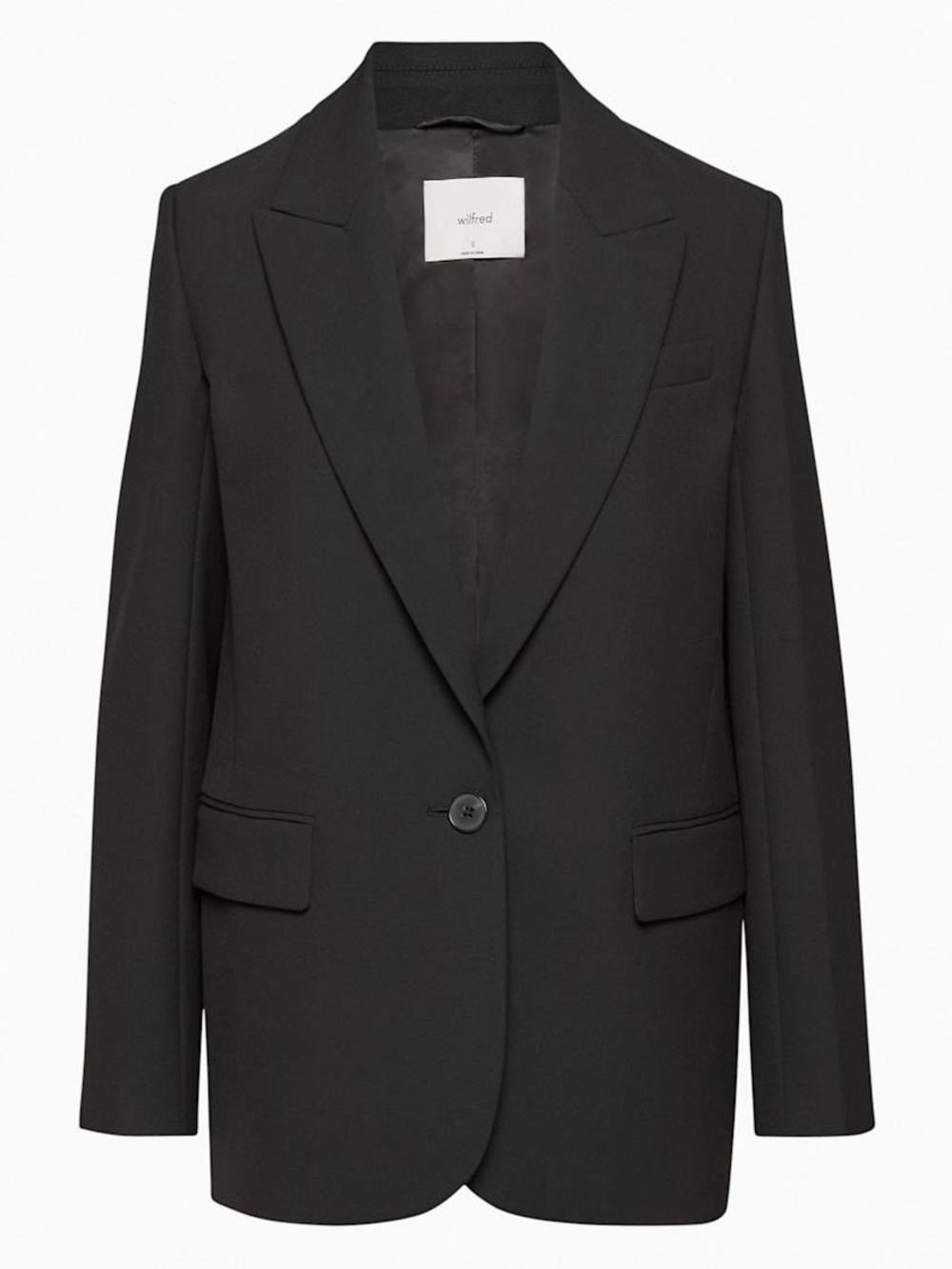 Wilfred Black Single-Button Blazer & V-neck Vest (Set)